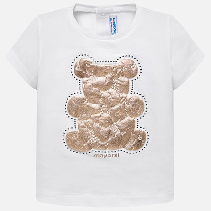 Camiseta Camiseta Bebe Niña Sku 105 Color Blanco