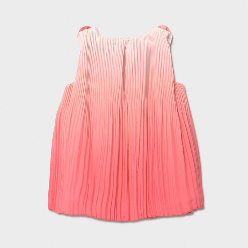 Vestido Plisado Degradado SKU 1986 Color Coral