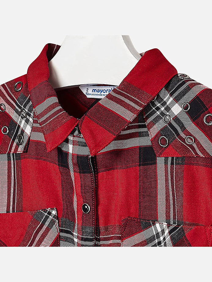 Bluson Camisa Niña Sku 4126 Color Rojo