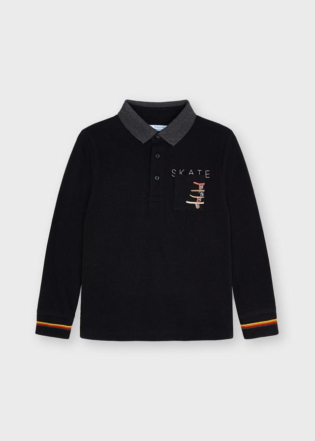 Camisa Polo M/lpara niño MAYORAL Ref 4155/70 Negro