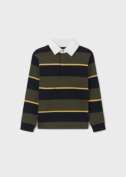 Polo manga larga con rayas bloque para chico NUKUTAVAKE Ref. 7161/34 Liquen