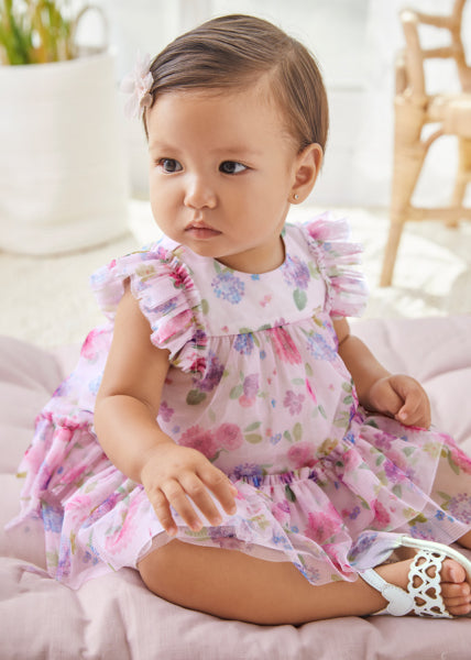 1818 vestido tul estampado