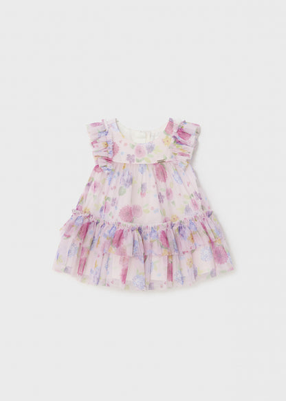 1818 vestido tul estampado