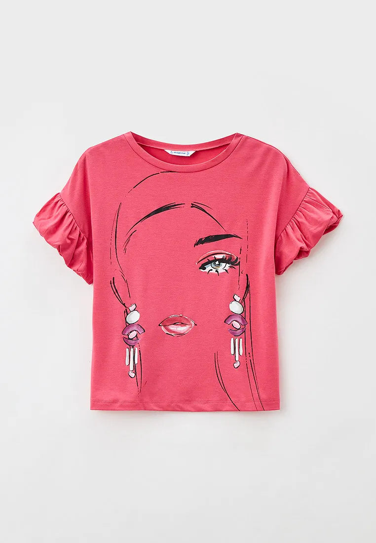 Camiseta para chica MAYORAL Ref. 22/6025/45 Amaranto