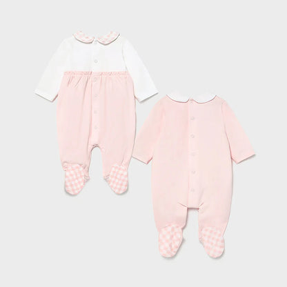 Mameluco para bebé niña Set 2 Pz MAYORAL Ref. 21/1605/65 Rosa baby
