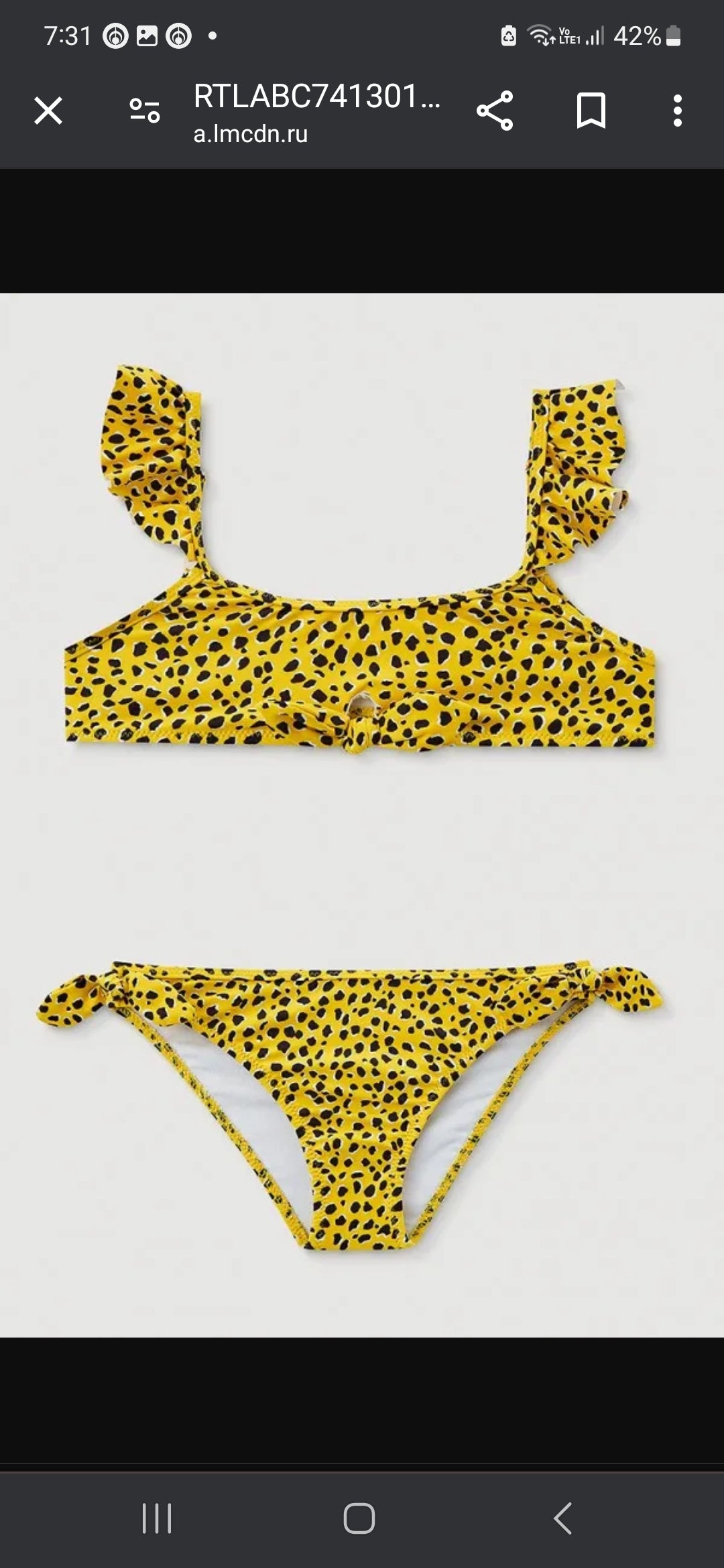 Conjunto 2 Piezas Bikini Nudo Sku 6743 Color 66 Amarillo