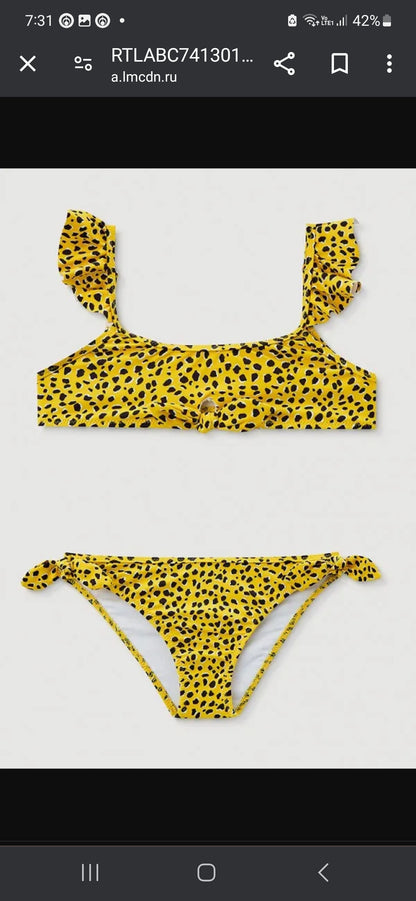 Conjunto 2 Piezas Bikini Nudo Sku 6743 Color 66 Amarillo