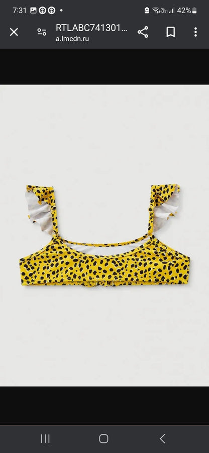 Conjunto 2 Piezas Bikini Nudo Sku 6743 Color 66 Amarillo