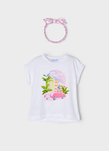 Conjunto 2 Piezas Blusa Diadema Sku 3040 Color Bco-Malva