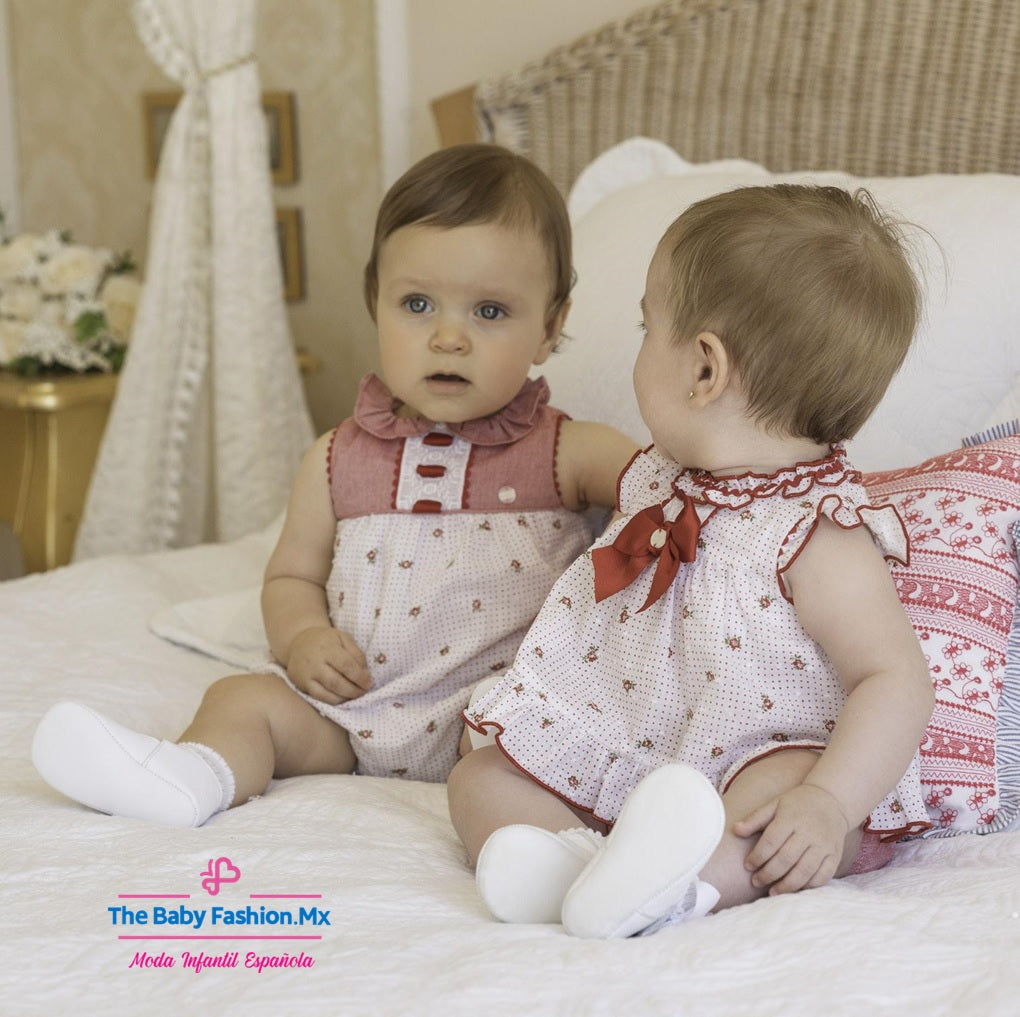 Vestido con braguita para bebé niña Conjunto 2 Pz DOLCE PETIT Ref. 25/2034/23 20 Rojo