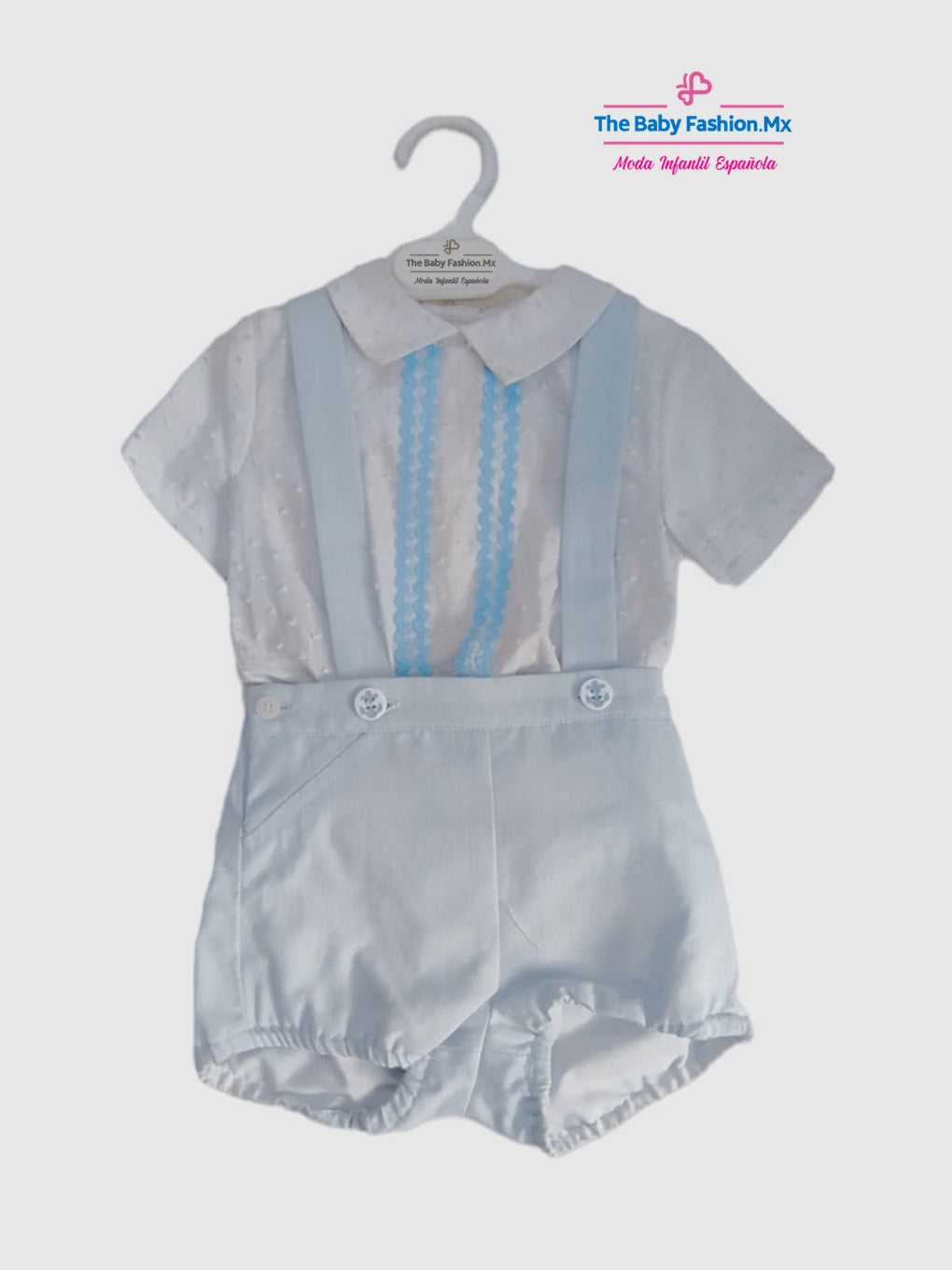 Peto y Camisa para bebé niño DOLCE PETIT Ref. 25/2035/23 08 Cielo