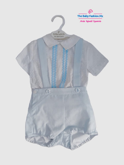 Peto y Camisa para bebé niño DOLCE PETIT Ref. 25/2035/23 08 Cielo