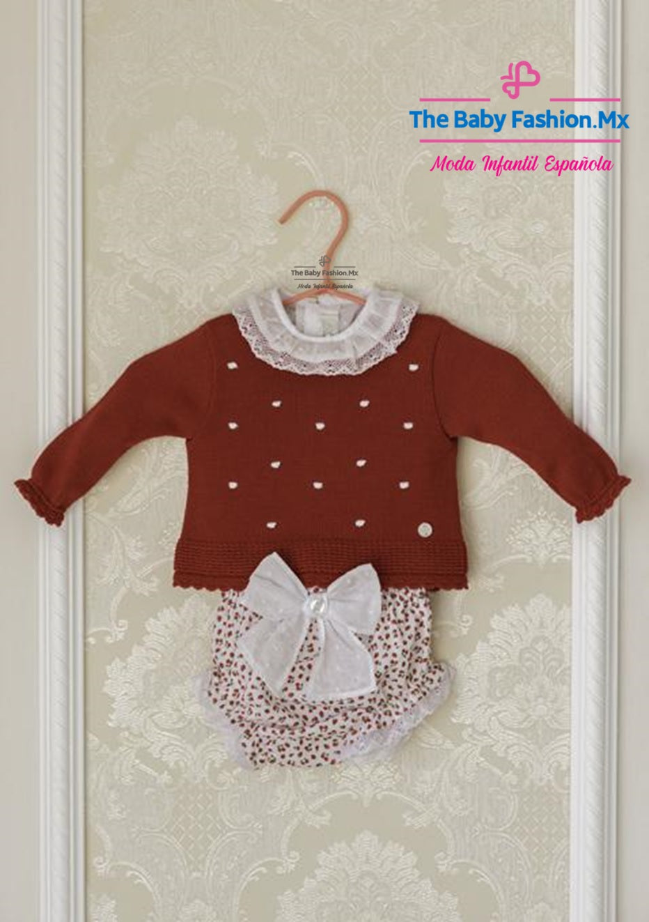 Bombachito para bebé niña Conjunto 2 Pz DOLCE PETIT Ref. 2007/23 2007/J 20 Rojo