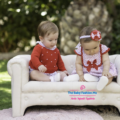 Bombachito para bebé niña Conjunto 2 Pz DOLCE PETIT Ref. 2007/23 2007/J 20 Rojo