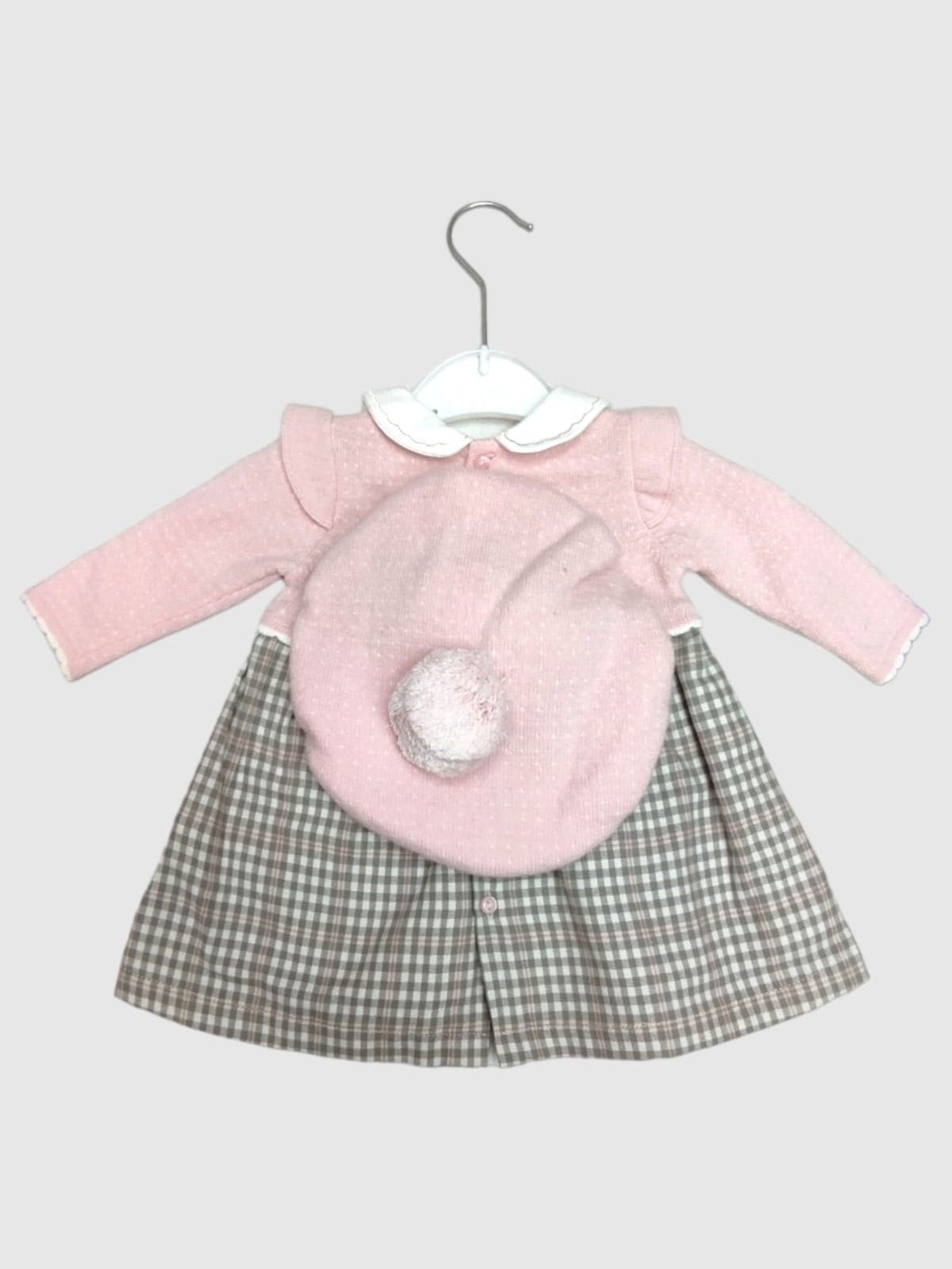 Vestido Combinado para bebé niña con Boina Conjunto 2 Pz DR KID Ref. DK183/246 Girls Must Have
