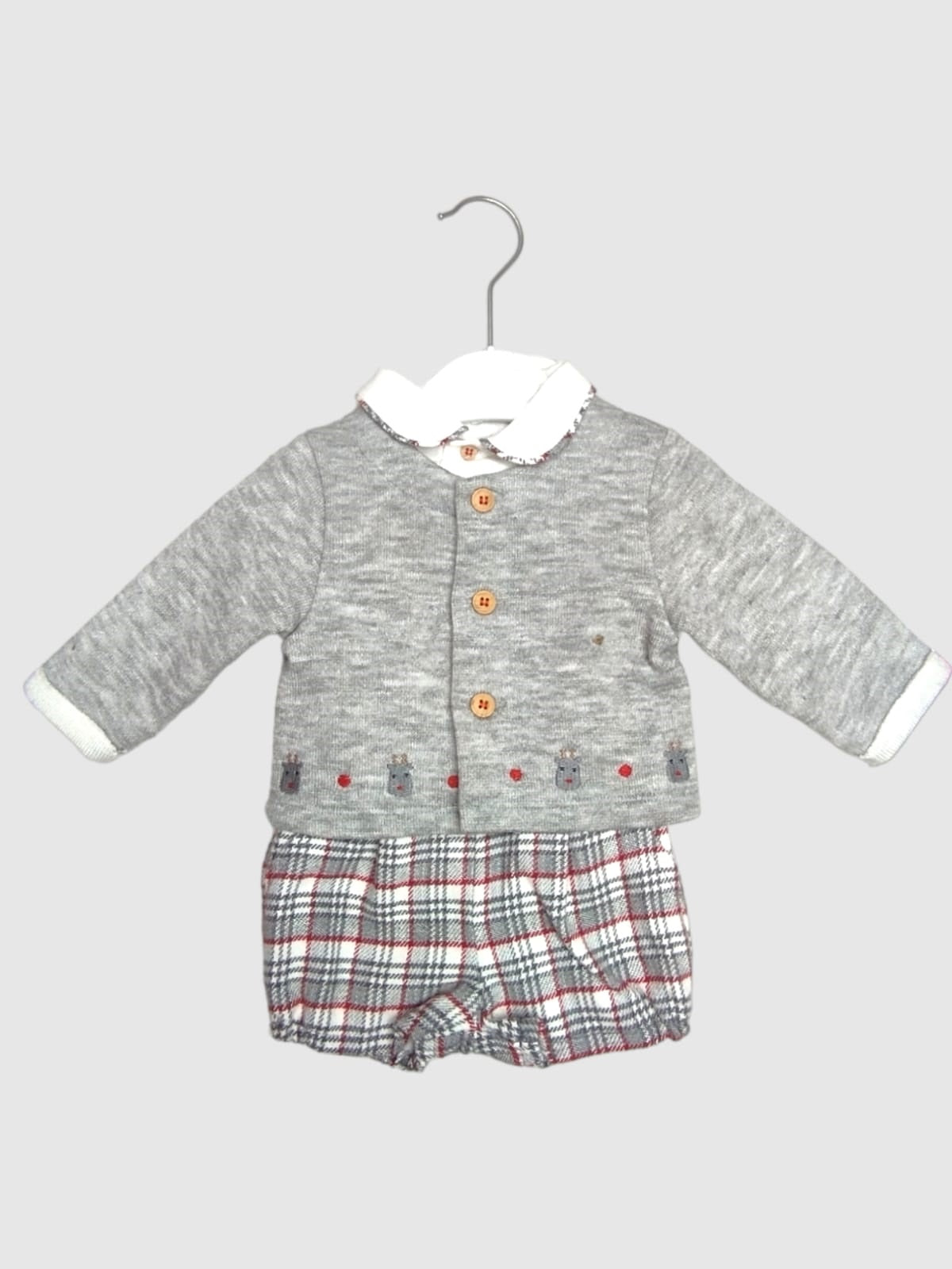 Bombachito para bebe niño Peto + Camisa y Jersey Conjunto 3pz COCO ACQUA Ref. 70414 704140/06 Rojo