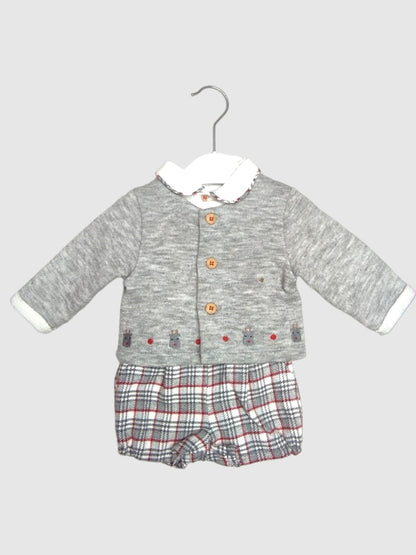 Bombachito para bebe niño Peto + Camisa y Jersey Conjunto 3pz COCO ACQUA Ref. 70414 704140/06 Rojo