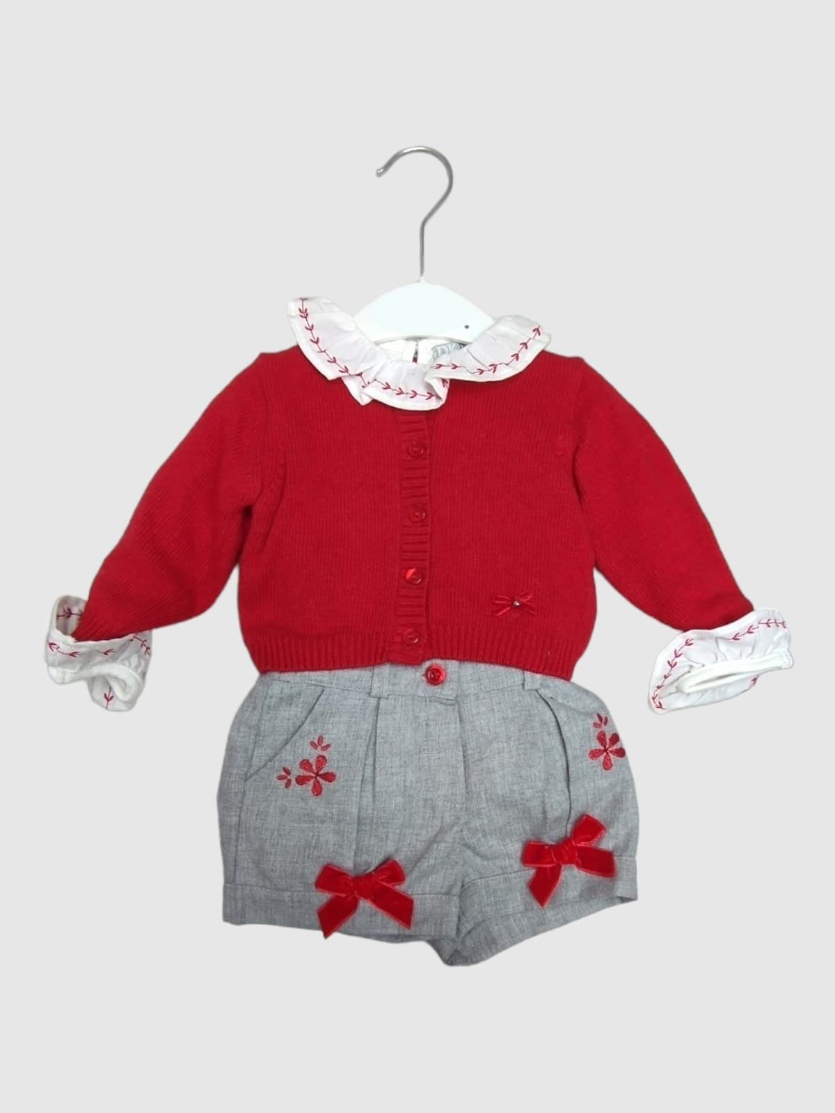 Rebeca, Blusita y Pantalón Corto Conjunto 3 Pz para bebé niña DR KID Ref. DK384/440 DK386/160 Joy