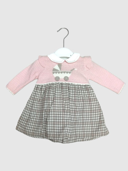 Vestido Combinado para bebé niña con Boina Conjunto 2 Pz DR KID Ref. DK183/246 Girls Must Have