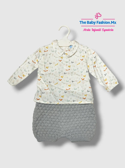 Pantalón corto Camiseta y Jersey para bebé niño Conjunto 3 Pz MAC ILUSION Ref. 7835/44 Luna