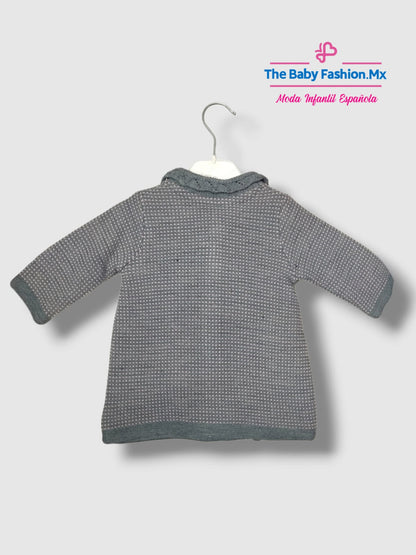 Abrigo Tricot y Capota para bebé niña Alta Costura Conjunto 2 pz MAC ILUSION Ref. 7877/4554 Som-Oro