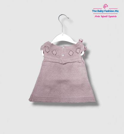 Vestido para bebé Punto Tricot Alta Costura JULIANA Ref. J208 Maquillaje