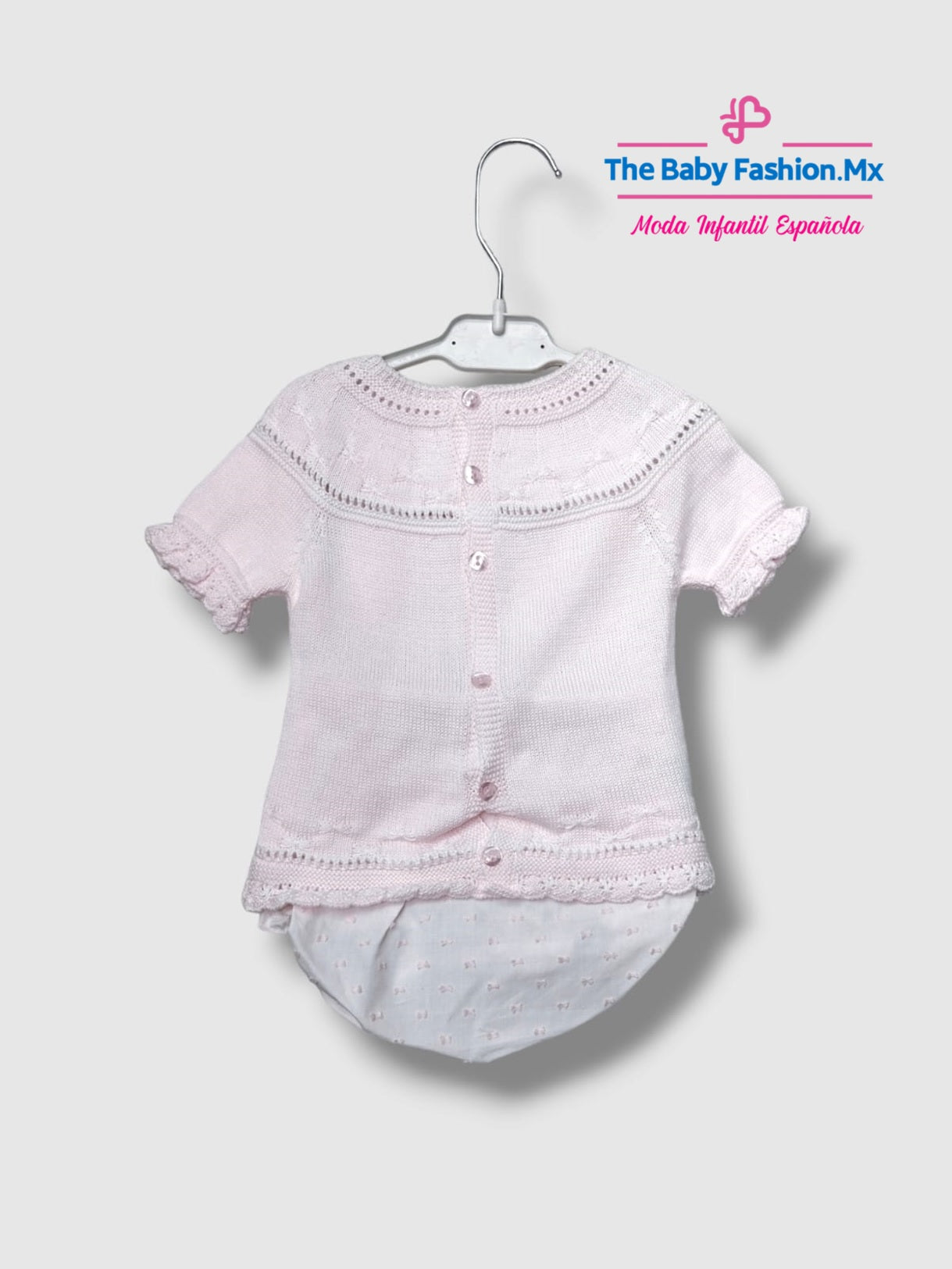Conjunto para bebe niña 2 Pz MAC ILUSION Ref. 7618/03 Rosa