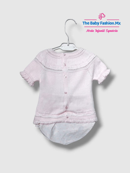 Conjunto para bebe niña 2 Pz MAC ILUSION Ref. 7618/03 Rosa