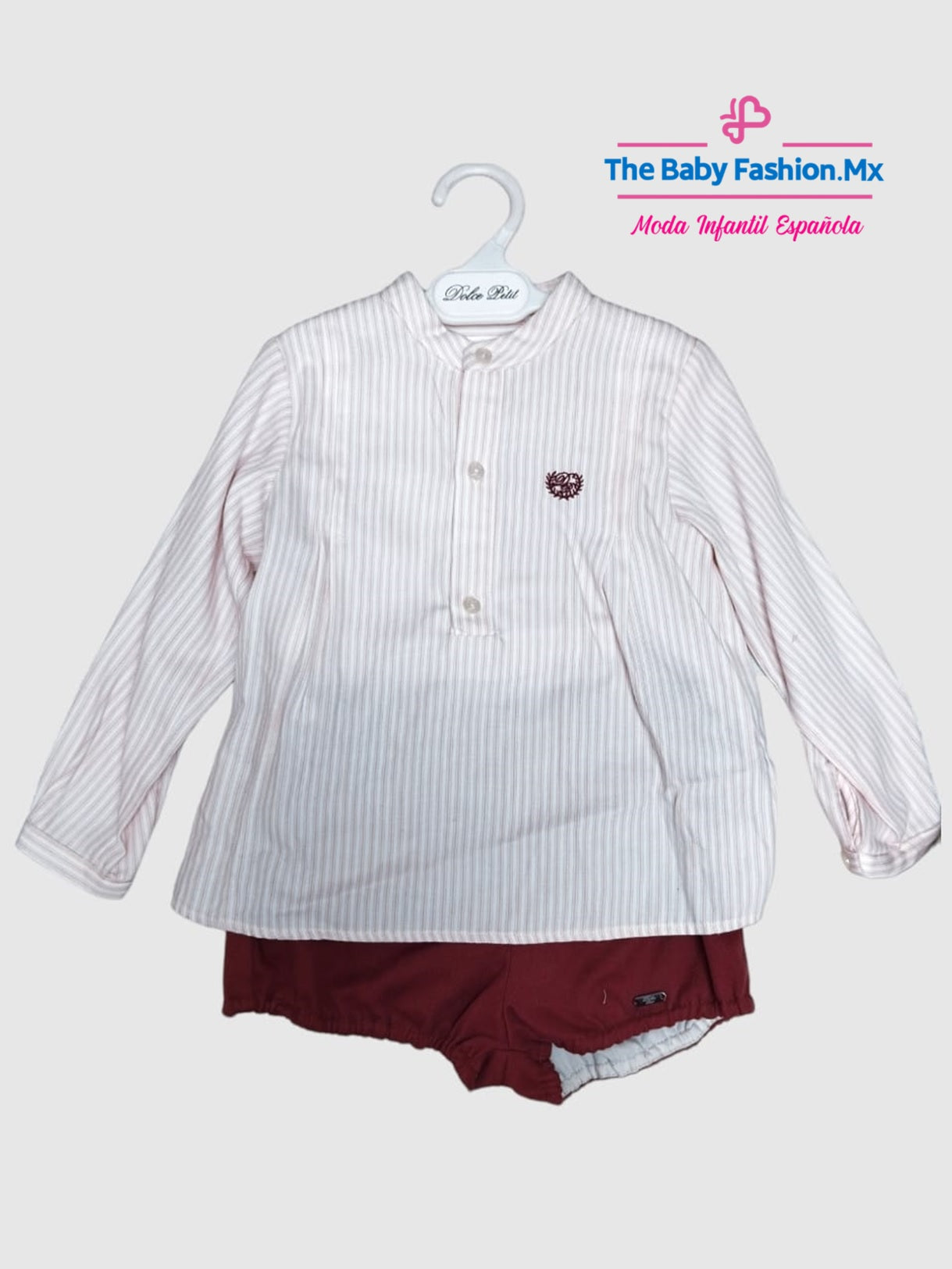Camiseta y Pantalón corto para bebé niño Conjunto 2 Pz DOLCE PETIT Ref 24/2108/23 21 Rojo