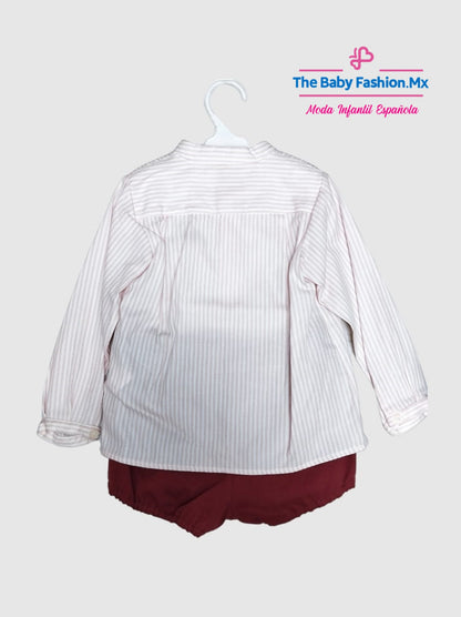 Camiseta y Pantalón corto para bebé niño Conjunto 2 Pz DOLCE PETIT Ref 24/2108/23 21 Rojo