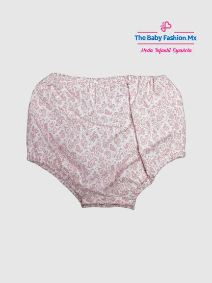 Blusita sin mangas y cubrepañal para bebé niña Conjunto 2 Pz ROCHY Modelo. C9034 Rosa