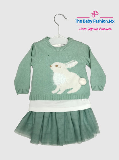Blusa, Falda Gasa y Suéter para bebé niña DR KID Ref. DK325 DK336 DK337 Jade