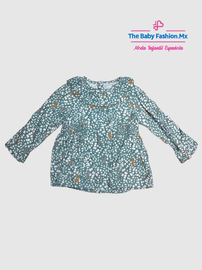 Conjunto Combinado para bebé niña 3 pz Suéter Punto Tricot, Blusa y Pantalón DR KID Ref. DK328 DK334 DK335 Moka-Jade