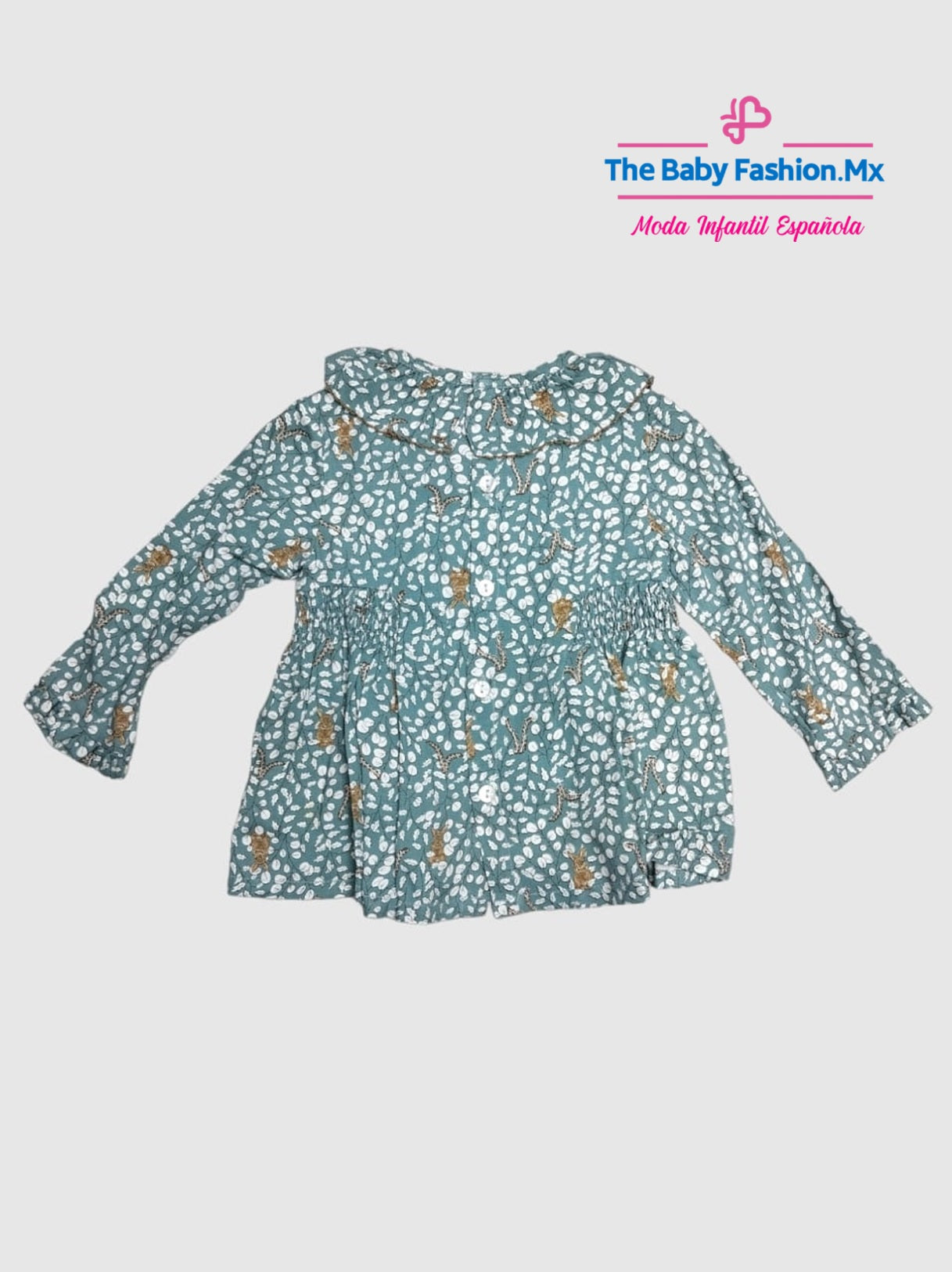 Conjunto Combinado para bebé niña 3 pz Suéter Punto Tricot, Blusa y Pantalón DR KID Ref. DK328 DK334 DK335 Moka-Jade