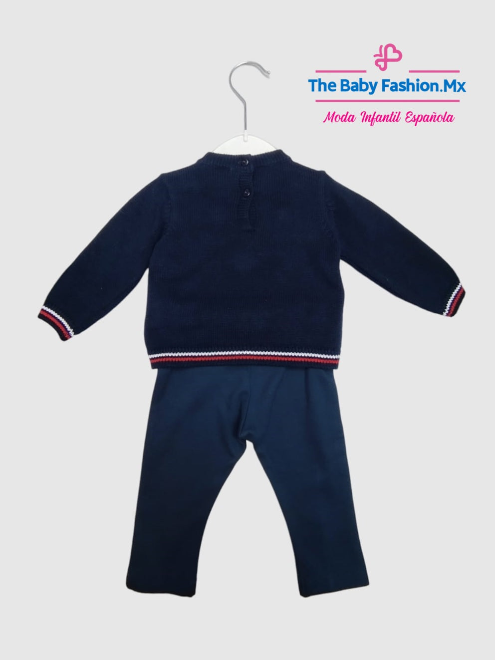 Conjunto 2 Pz Pantalón Sueter para bebé niño DR KID Ref. DK322 DK323 Marino