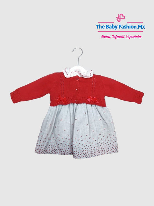 Vestido y Rebeca para bebé Conjunto 2 Pz DR KID Ref. DK382 DK385 Joy