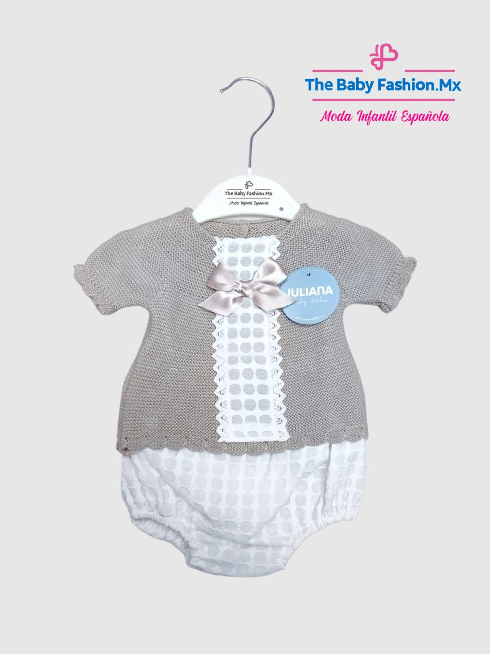 Bombachito para bebé niño Conjunto 2 Pz JULIANA Ref. J149 Beig
