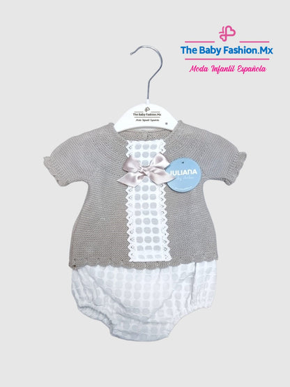 Bombachito para bebé niño Conjunto 2 Pz JULIANA Ref. J149 Beig
