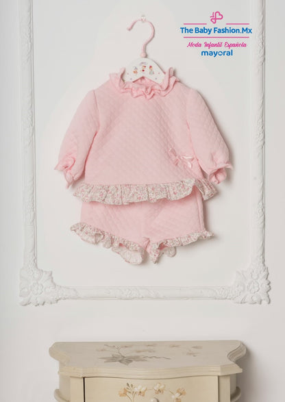 Bombacho para bebé niña con braguita Conjunto 2 pz DOLCE PETIT Ref. 24/2009/23 02 Petalo