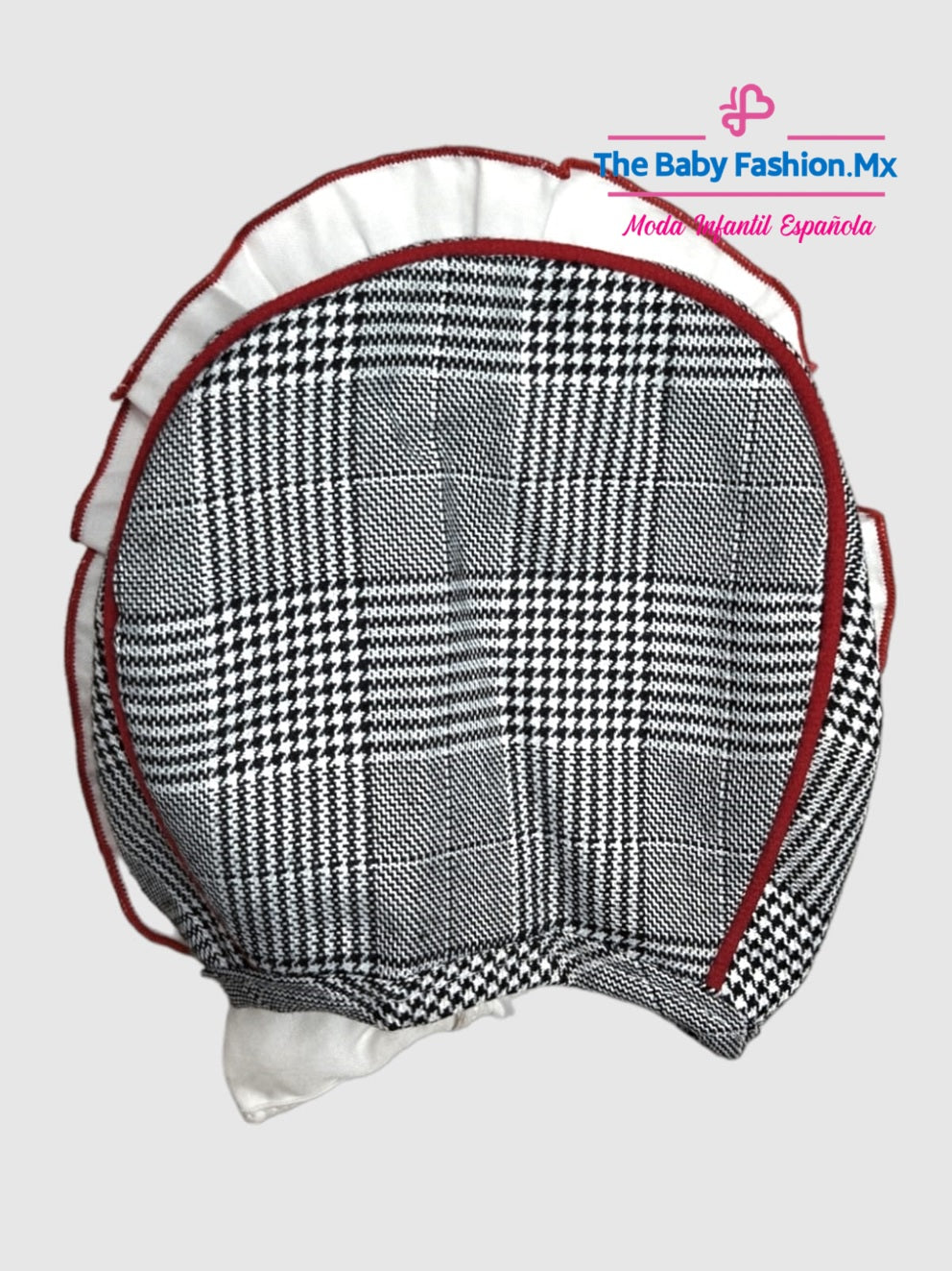 Jeusin para bebé con capota y pololo Conjunto 3 pz MARTA Y PAULA Art. 1041/35 Rojo-Gris