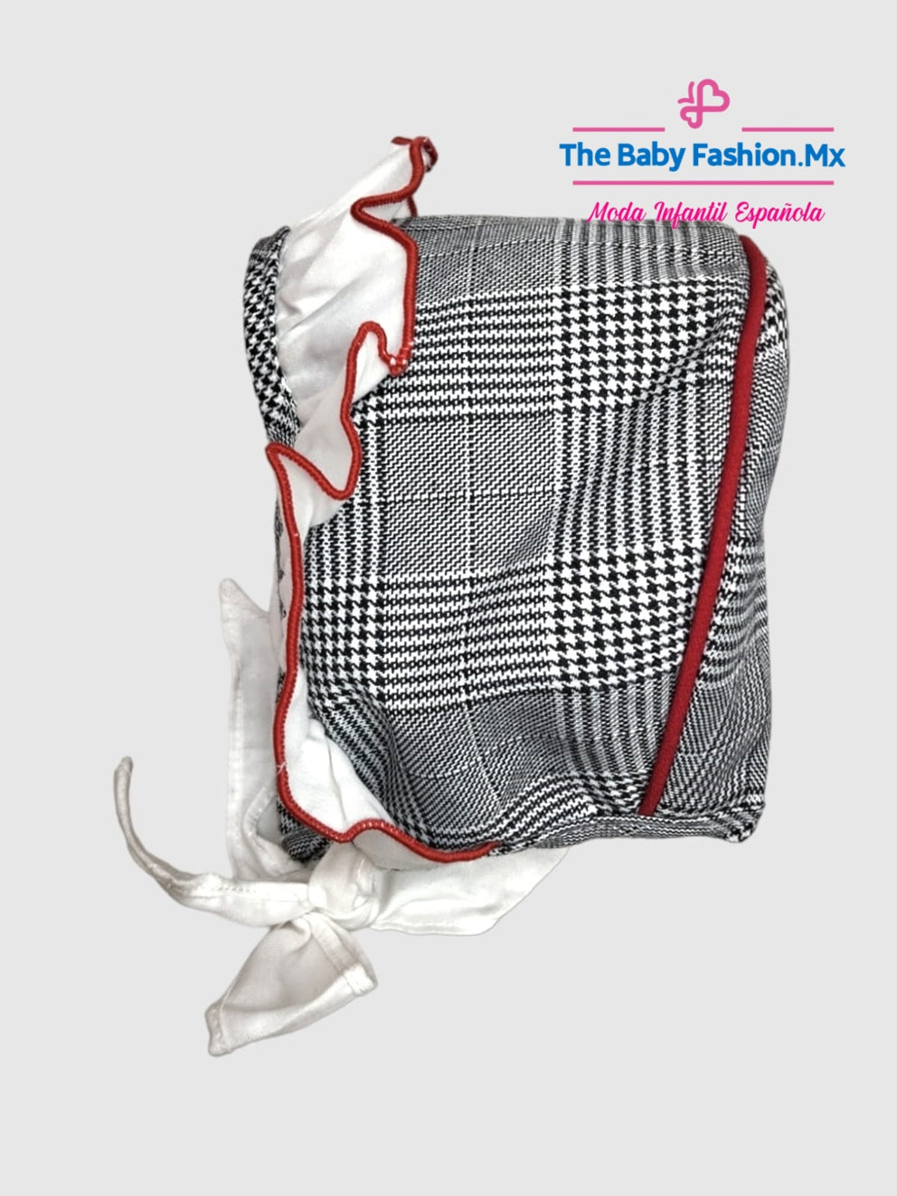 Jeusin para bebé con capota y pololo Conjunto 3 pz MARTA Y PAULA Art. 1041/35 Rojo-Gris