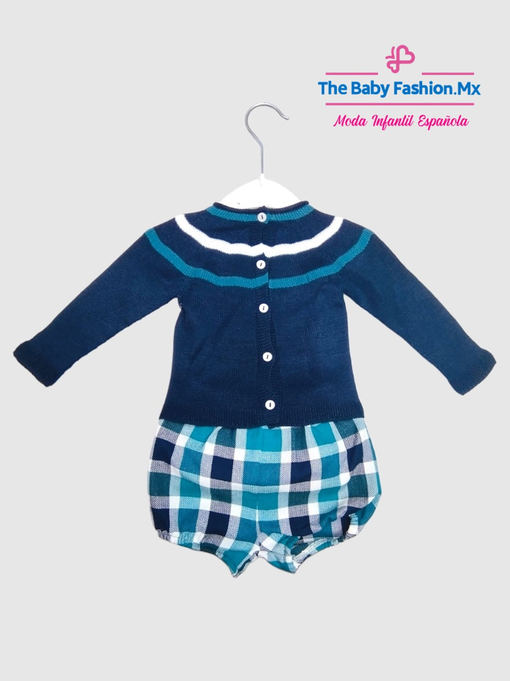 Bombachito para bebé niño Conjunto 2 Pz  MAC ILUSION Ref. 7822/08 Marino