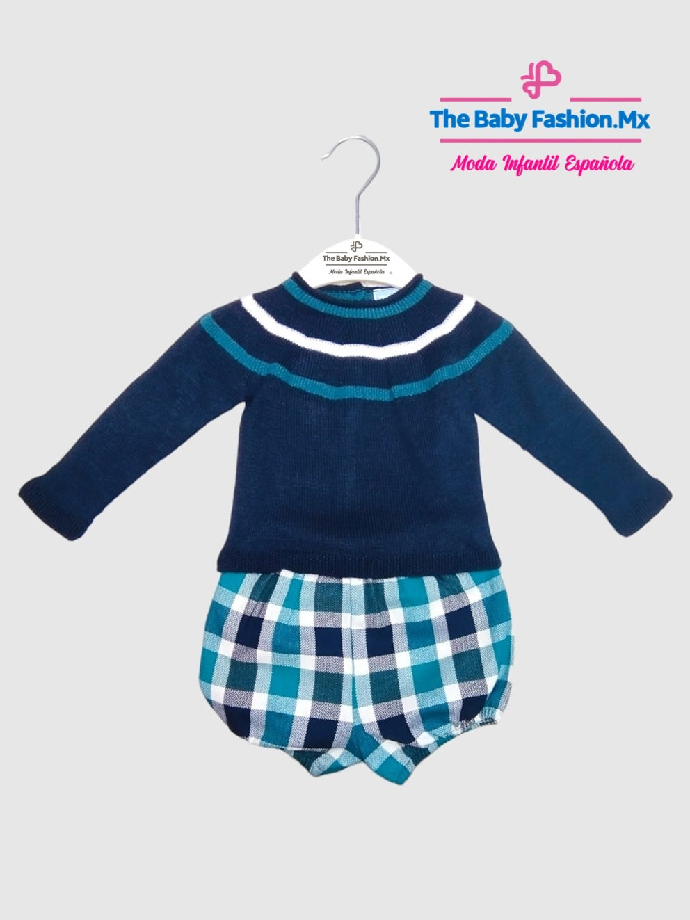 Bombachito para bebé niño Conjunto 2 Pz  MAC ILUSION Ref. 7822/08 Marino