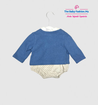 Conjunto Bombachito 3 pz para bebé niño COCO Ref. 703790/10 Azulina