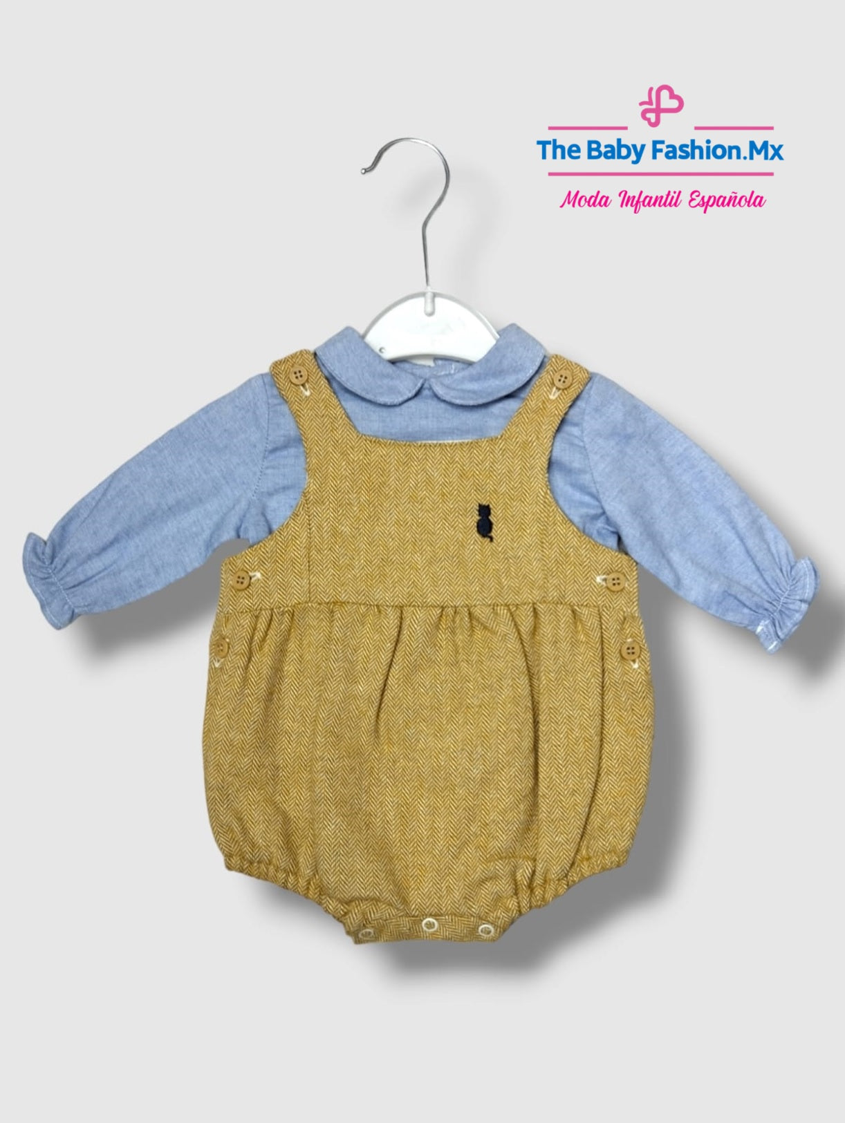 Conjunto Pelele y Camisa para bebé niño 2 pz COCO S/Ref. Mostaza