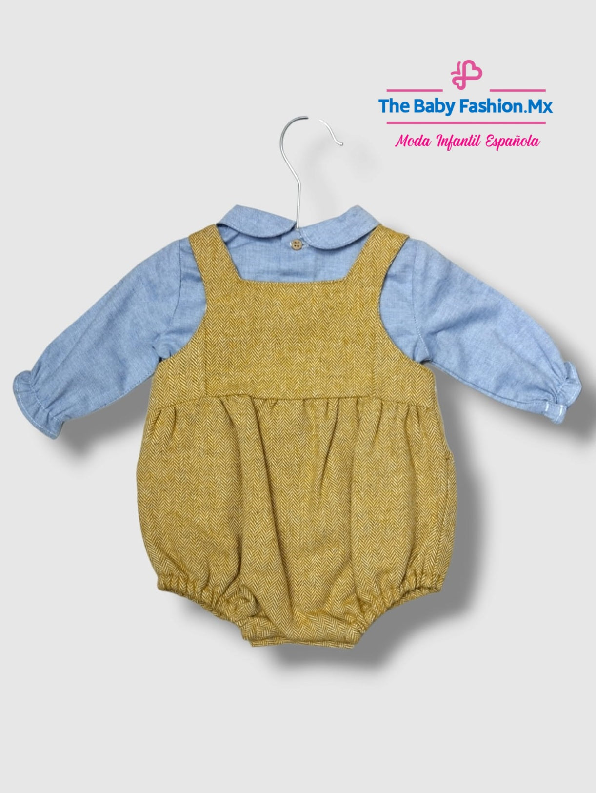 Conjunto Pelele y Camisa para bebé niño 2 pz COCO S/Ref. Mostaza