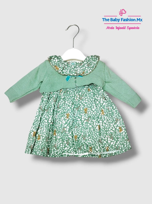 Vestido y Rebeca Tricot para bebé niña DR KID Ref. DK329 DK333 My Little Rabbit