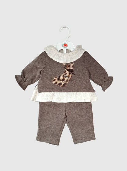 Pantalón y Blusa para bebé niña Conjunto 2 Pz COCO Ref. 70439/11 Marron