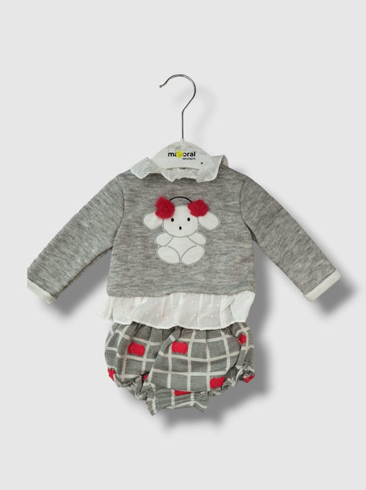 Vestido y braguita para bebé Conjunto 2 Pz DR KID Ref. SSKU646 Gris