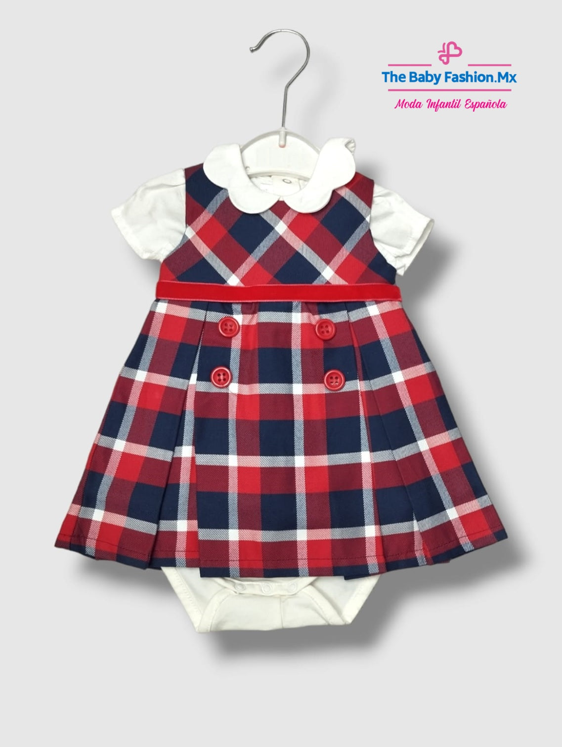 Vestido Cuadros y Body para bebé DR KID Ref. DK315 My Way to School